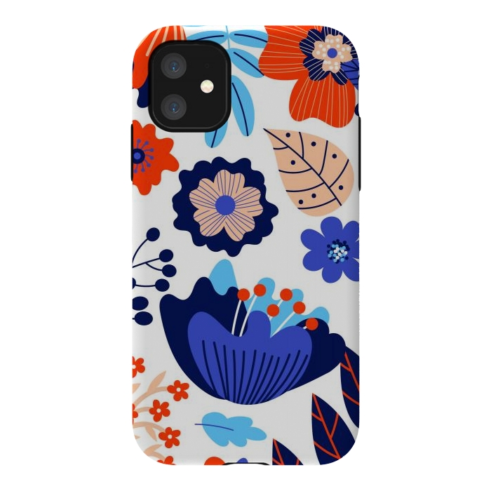 iPhone 11 StrongFit Blue Flowers by ArtsCase