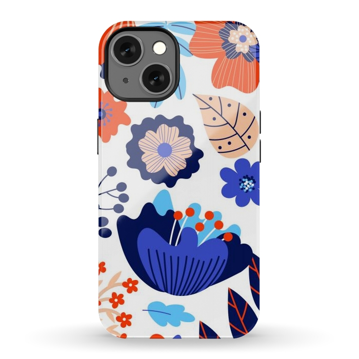iPhone 13 StrongFit Blue Flowers by ArtsCase