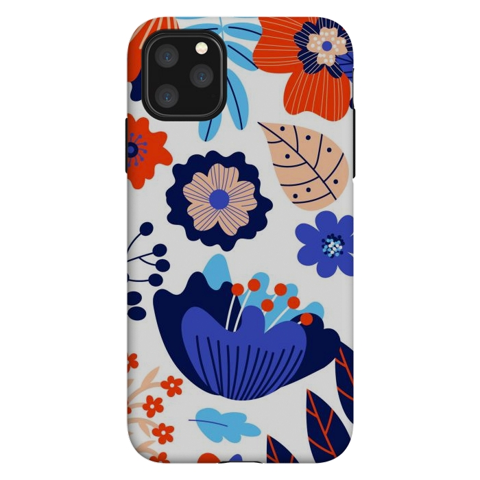 iPhone 11 Pro Max StrongFit Blue Flowers by ArtsCase