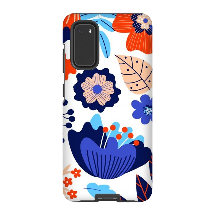 Galaxy S20 StrongFit Blue Flowers by ArtsCase