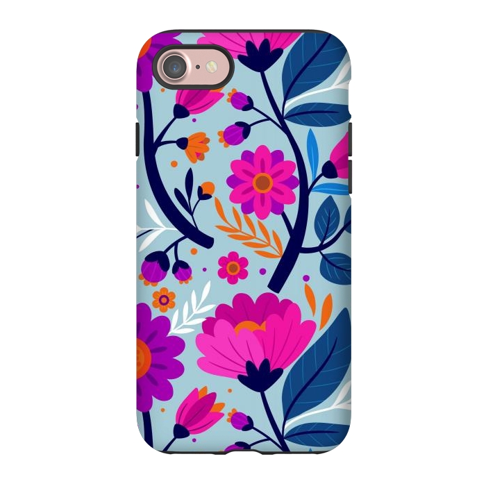 iPhone 7 StrongFit Colorful Exotic Floral Pattern by ArtsCase