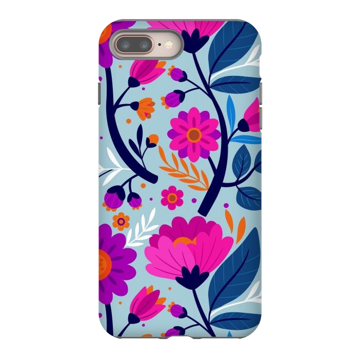 iPhone 7 plus StrongFit Colorful Exotic Floral Pattern by ArtsCase