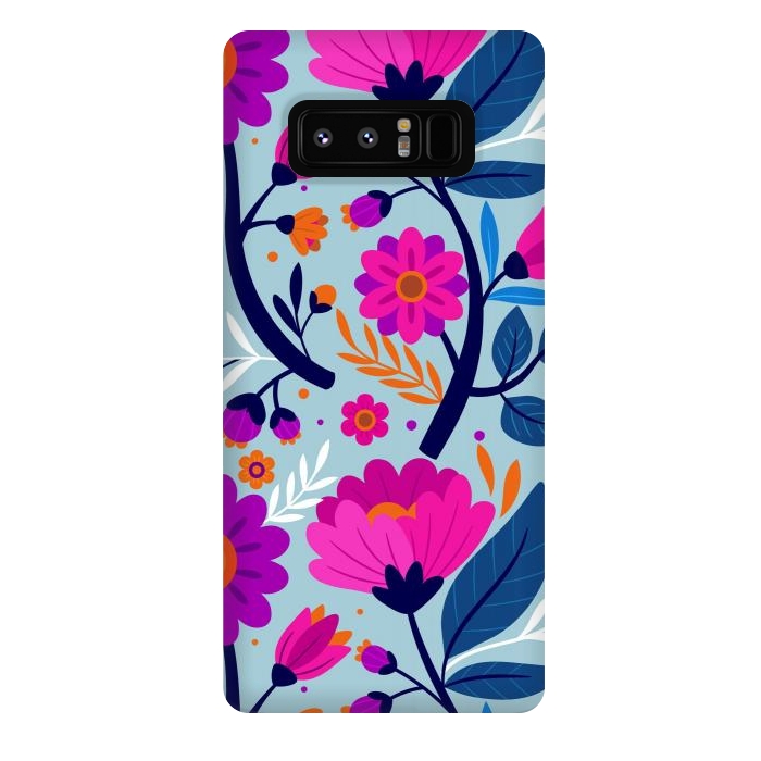 Galaxy Note 8 StrongFit Colorful Exotic Floral Pattern by ArtsCase