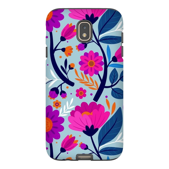 Galaxy J7 StrongFit Colorful Exotic Floral Pattern by ArtsCase