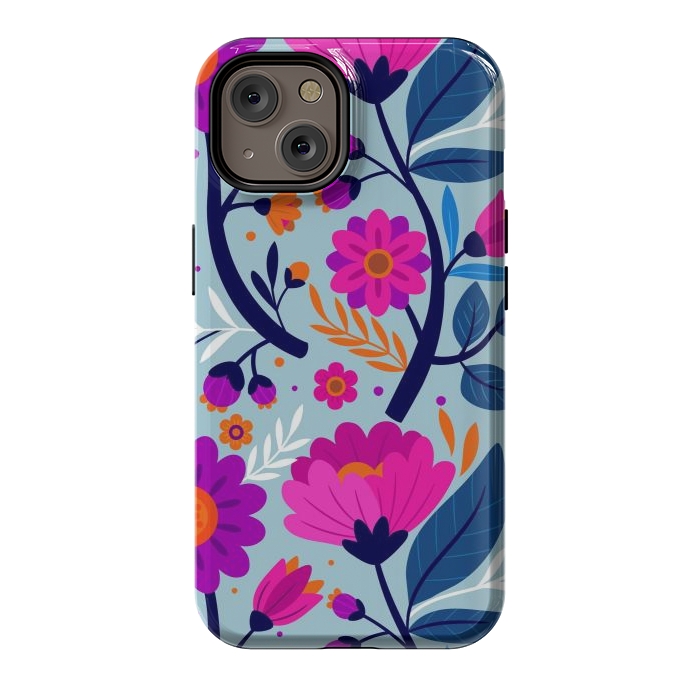 iPhone 14 StrongFit Colorful Exotic Floral Pattern by ArtsCase