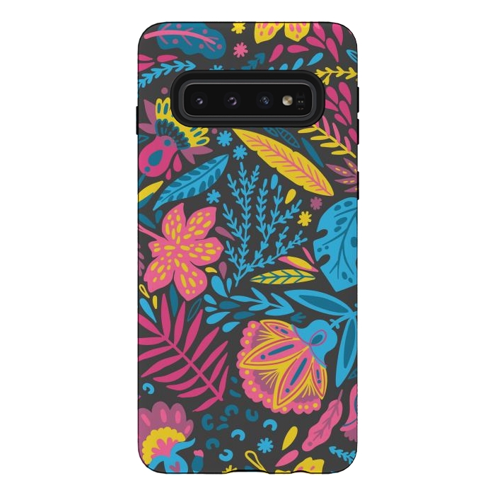 Galaxy S10 StrongFit HAPPY LEAVES by ArtsCase