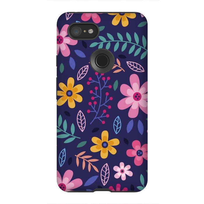 Pixel 3XL StrongFit Pink Flowers for You  by ArtsCase