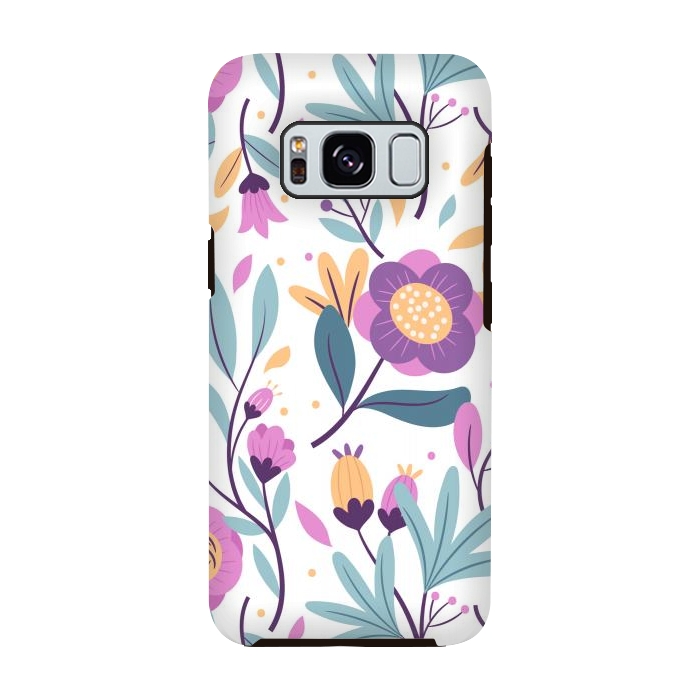 Galaxy S8 StrongFit Purple Floral Pattern 0 by ArtsCase