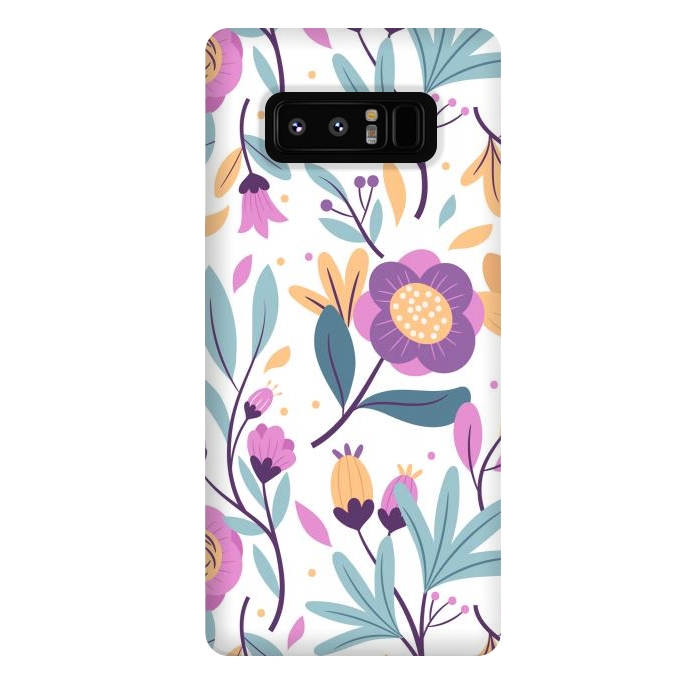 Galaxy Note 8 StrongFit Purple Floral Pattern 0 by ArtsCase