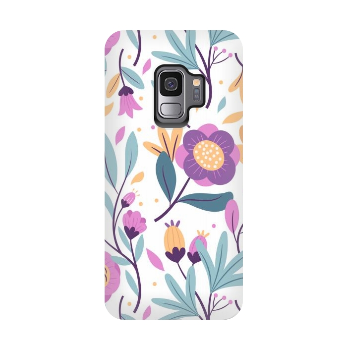 Galaxy S9 StrongFit Purple Floral Pattern 0 by ArtsCase