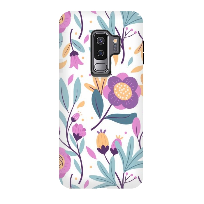 Galaxy S9 plus StrongFit Purple Floral Pattern 0 by ArtsCase
