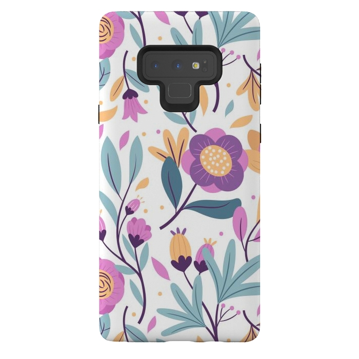 Galaxy Note 9 StrongFit Purple Floral Pattern 0 by ArtsCase