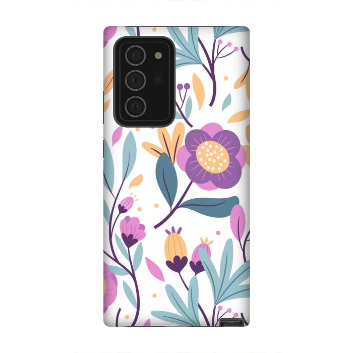 Galaxy Note 20 Ultra StrongFit Purple Floral Pattern 0 by ArtsCase