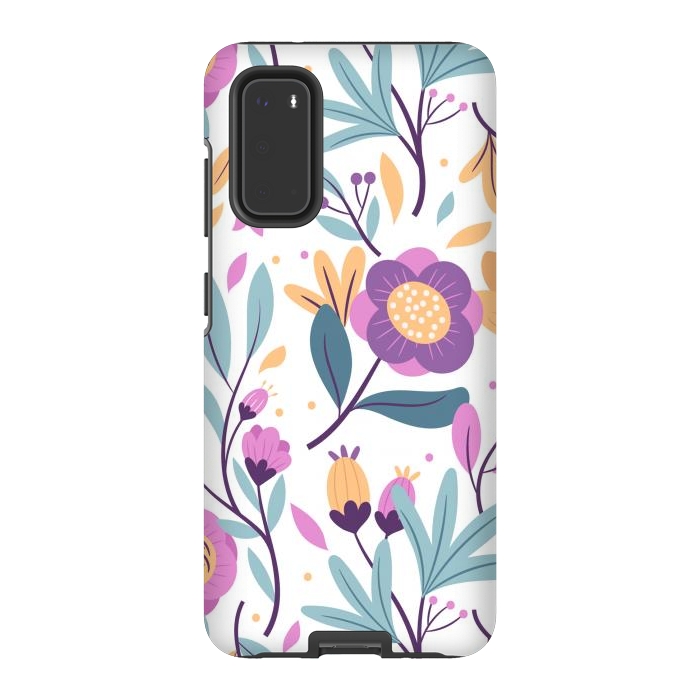 Galaxy S20 StrongFit Purple Floral Pattern 0 by ArtsCase