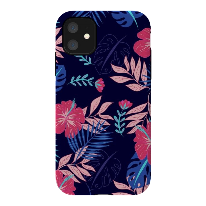 iPhone 11 StrongFit VIBRE AND HAPPY LEAVES by ArtsCase