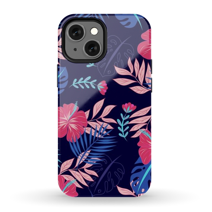 iPhone 13 mini StrongFit VIBRE AND HAPPY LEAVES by ArtsCase