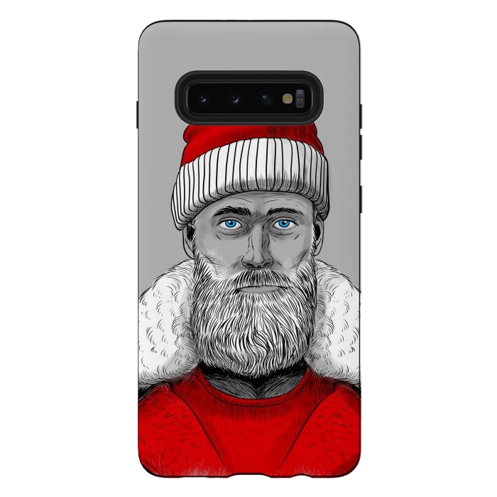 Galaxy S10 plus StrongFit Santa Claus Hipster by Alberto