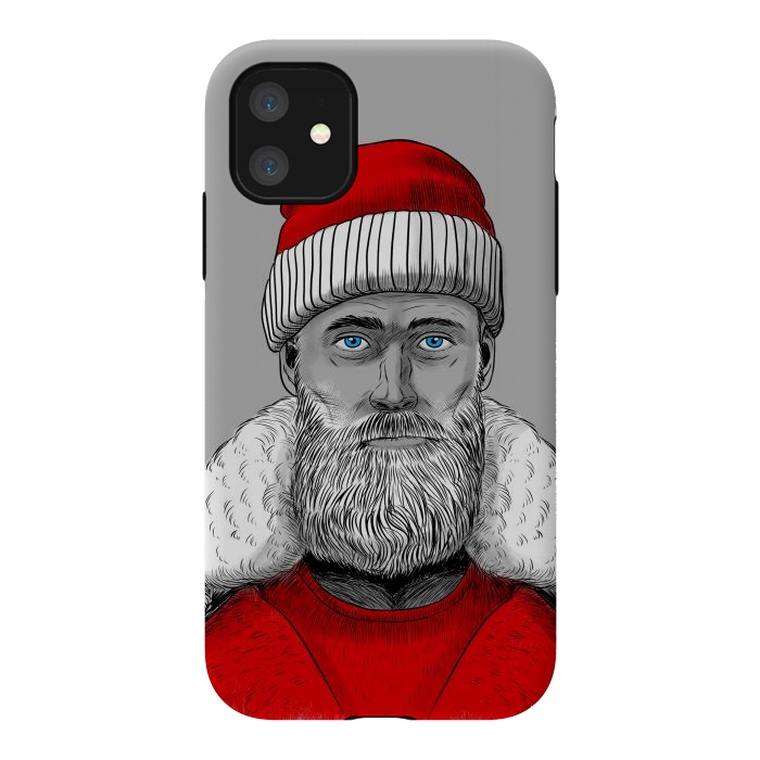 iPhone 11 StrongFit Santa Claus Hipster by Alberto