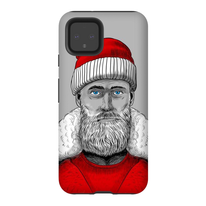 Pixel 4 StrongFit Santa Claus Hipster by Alberto