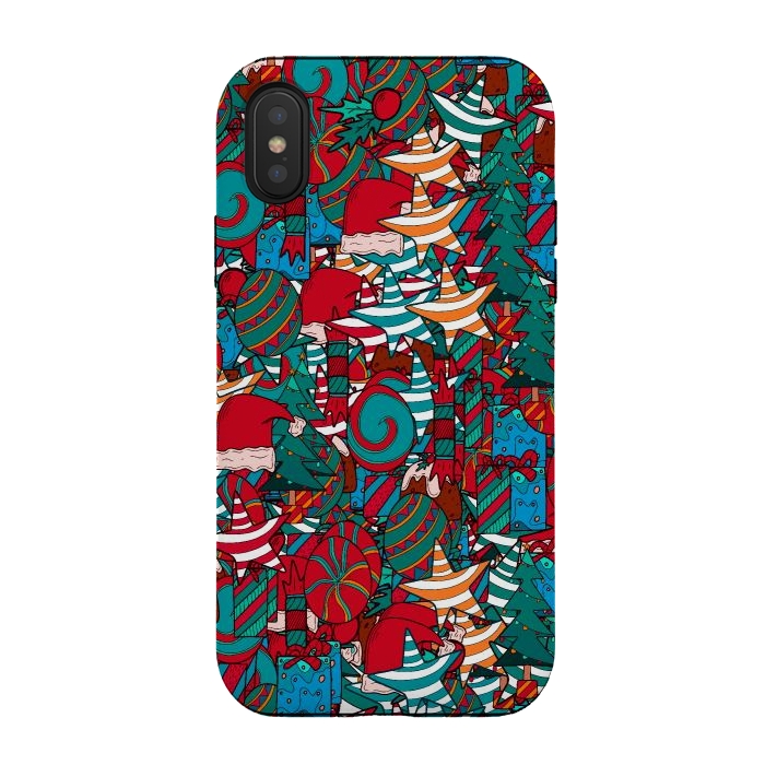 iPhone Xs / X StrongFit A Christmas pattern by Steve Wade (Swade)