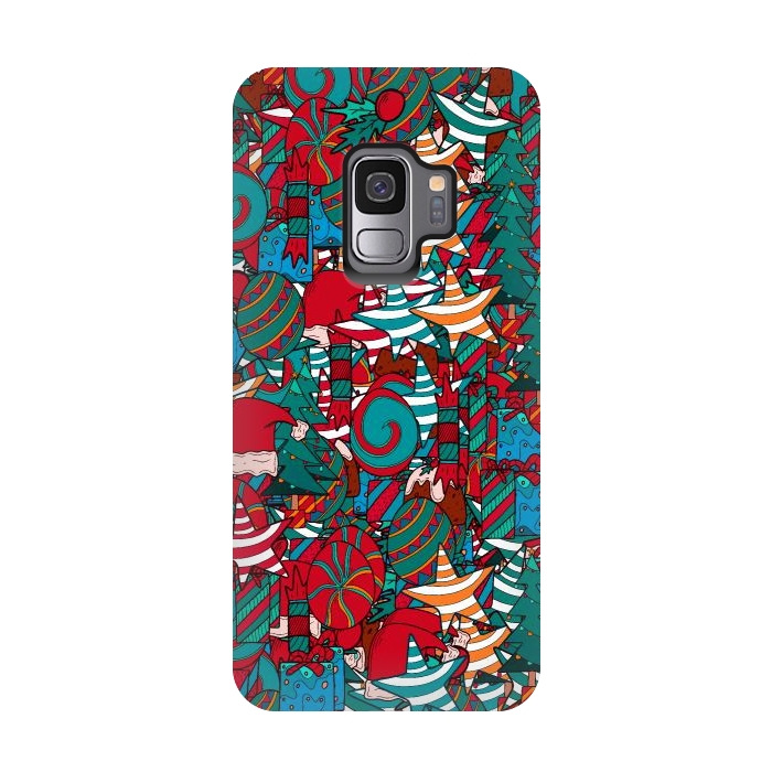 Galaxy S9 StrongFit A Christmas pattern by Steve Wade (Swade)