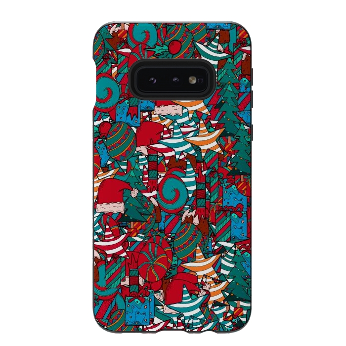 Galaxy S10e StrongFit A Christmas pattern by Steve Wade (Swade)