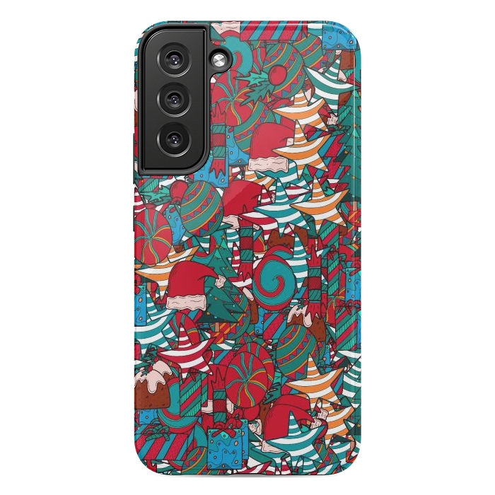 Galaxy S22 plus StrongFit A Christmas pattern by Steve Wade (Swade)
