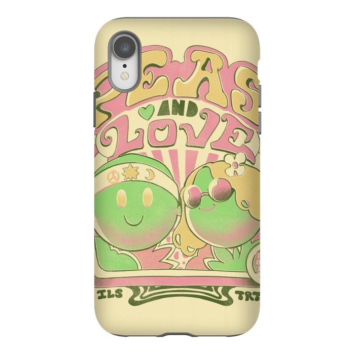 iPhone Xr StrongFit Peas and Love by Ilustrata