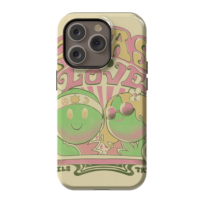 iPhone 14 Pro StrongFit Peas and Love by Ilustrata