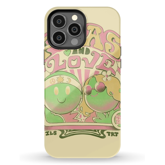 iPhone 13 Pro Max StrongFit Peas and Love by Ilustrata