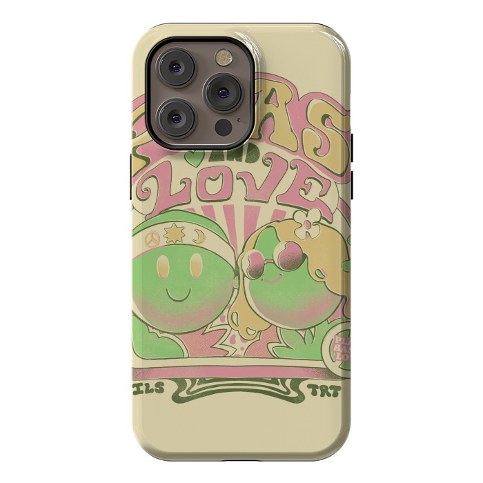 iPhone 14 Pro max StrongFit Peas and Love by Ilustrata