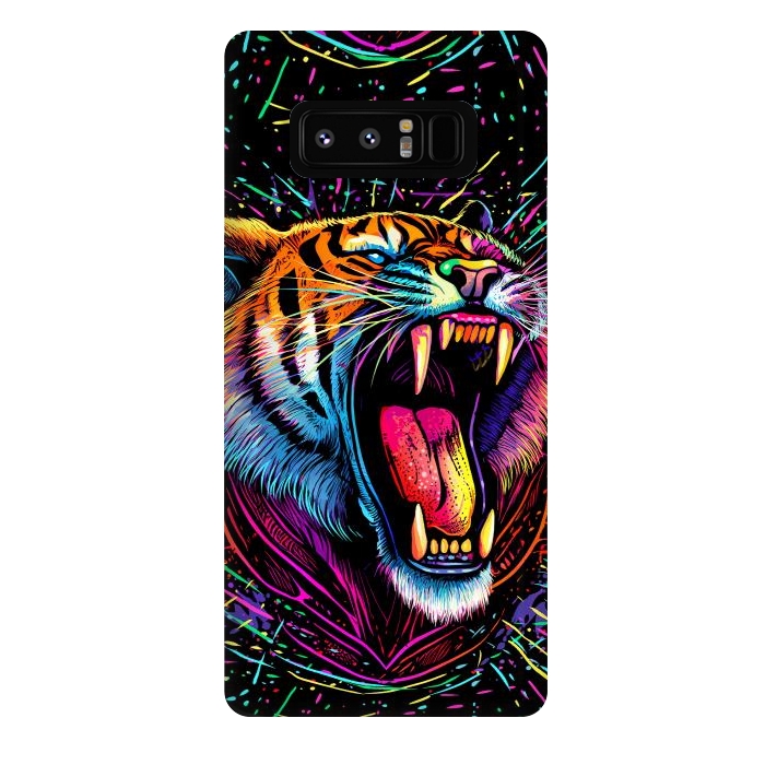 Galaxy Note 8 StrongFit Bored Screaming Psychedelic Tiger by Alberto