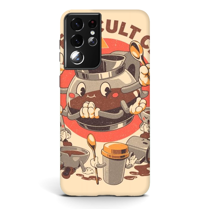 Galaxy S21 ultra StrongFit Holy Coffee Club by Ilustrata