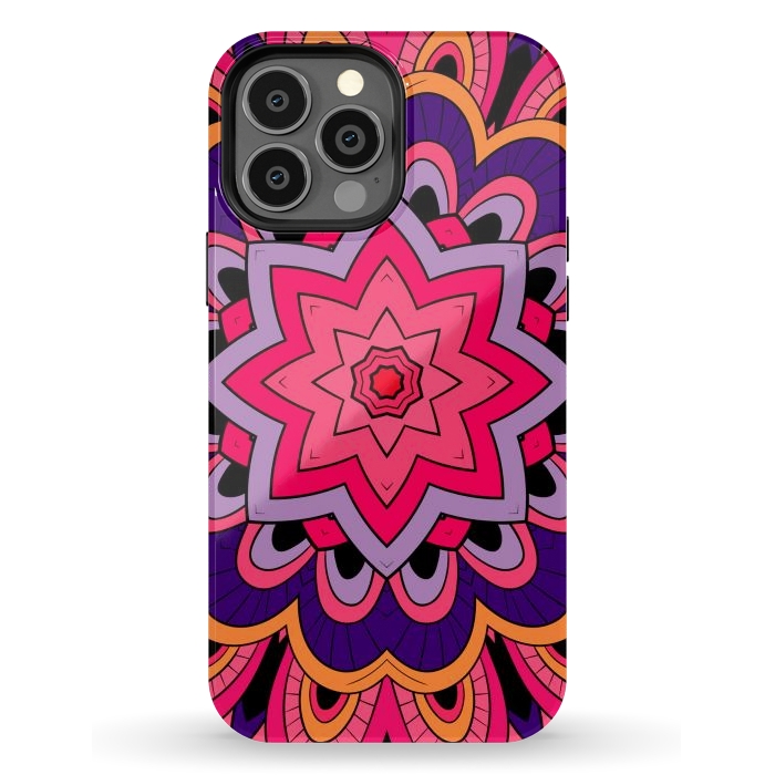 iPhone 13 Pro Max StrongFit Mandala Pattern Purple by ArtsCase