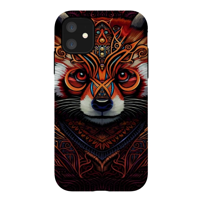 iPhone 11 StrongFit Indian tribal red panda by Alberto