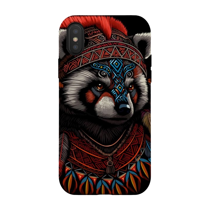 iPhone Xs / X StrongFit Red panda Indian Chief by Alberto