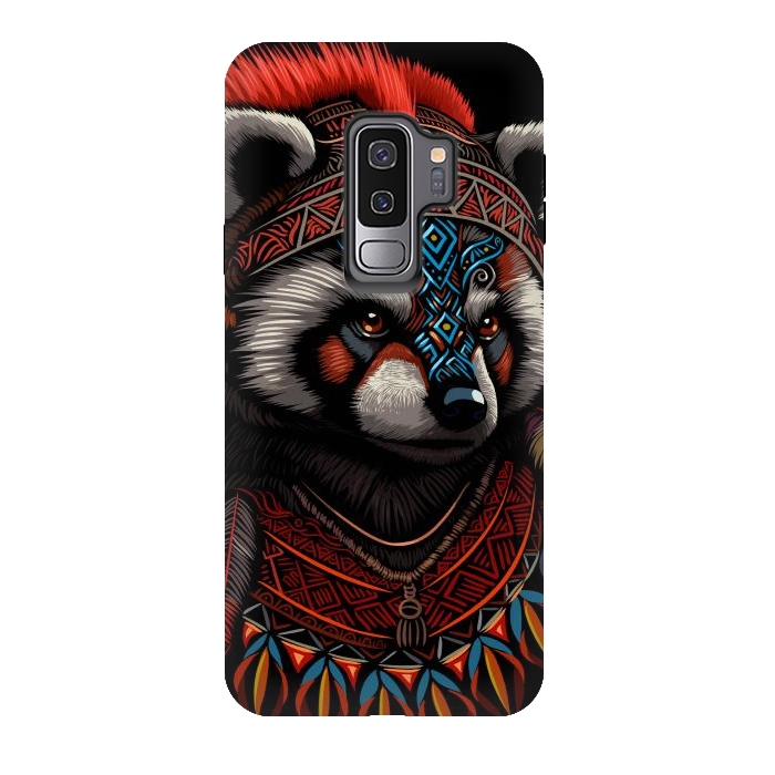 Galaxy S9 plus StrongFit Red panda Indian Chief by Alberto