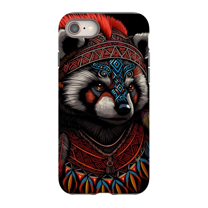 iPhone 8 StrongFit Red panda Indian Chief by Alberto