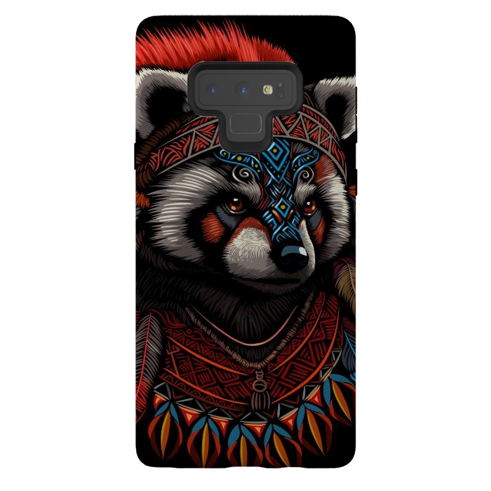 Galaxy Note 9 StrongFit Red panda Indian Chief by Alberto