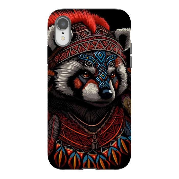 iPhone Xr StrongFit Red panda Indian Chief by Alberto