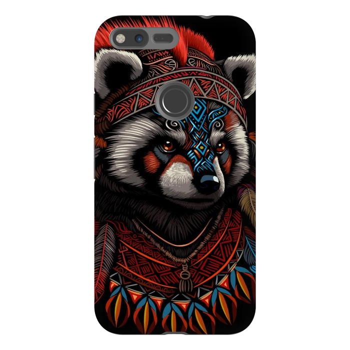 Pixel XL StrongFit Red panda Indian Chief by Alberto