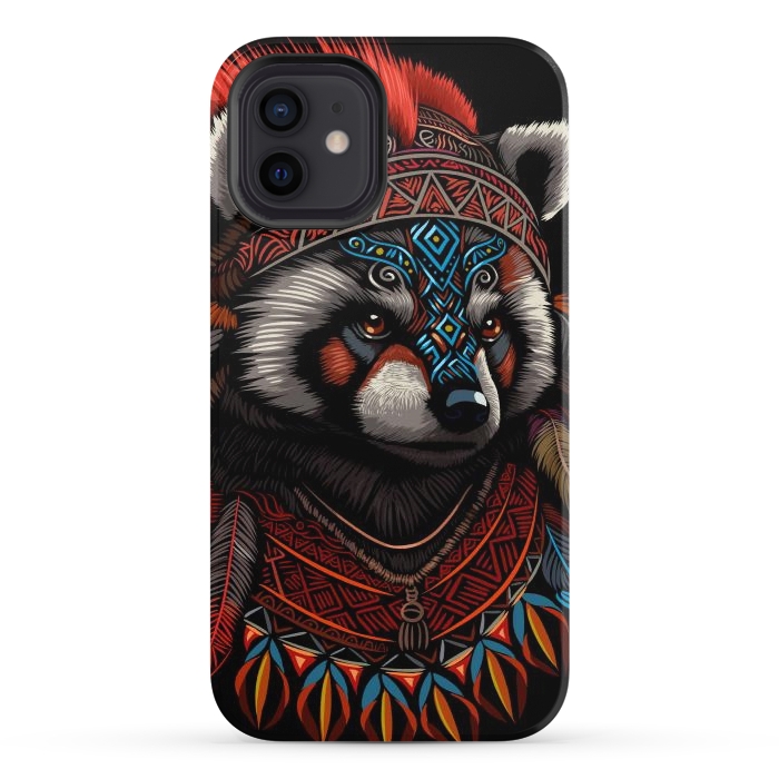 iPhone 12 StrongFit Red panda Indian Chief by Alberto