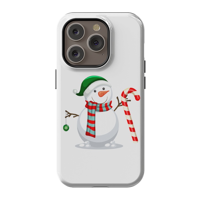 iPhone 14 Pro StrongFit Snowman by Bledi