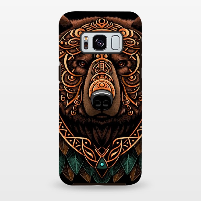 Galaxy S8 plus StrongFit Bear grizzly tribal chief by Alberto