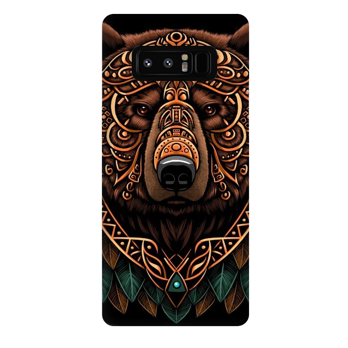 Galaxy Note 8 StrongFit Bear grizzly tribal chief by Alberto
