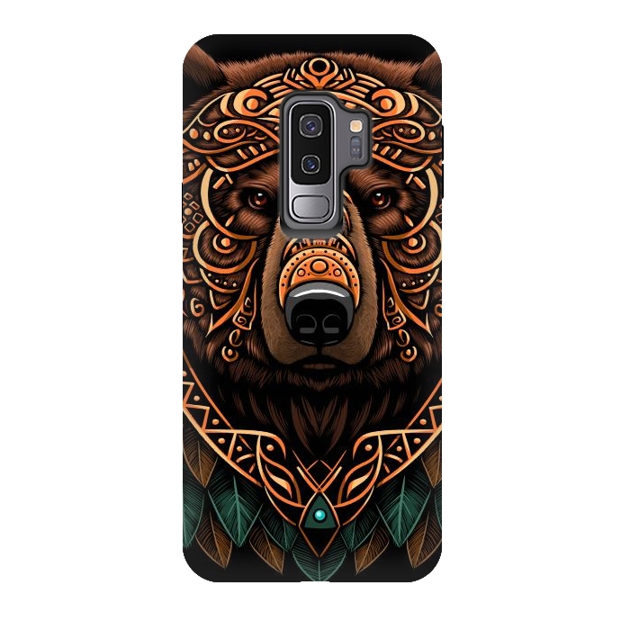 Galaxy S9 plus StrongFit Bear grizzly tribal chief by Alberto