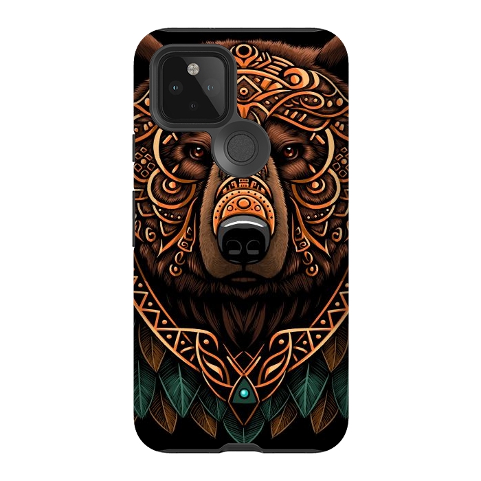 Pixel 5 StrongFit Bear grizzly tribal chief by Alberto