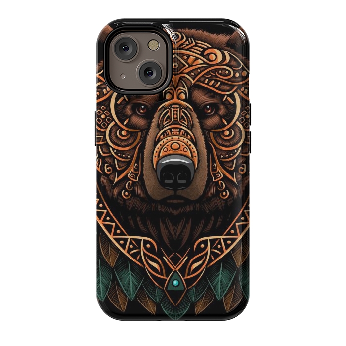 iPhone 14 StrongFit Bear grizzly tribal chief by Alberto