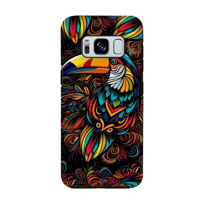 Galaxy S8 StrongFit Tropical tribal toucan by Alberto