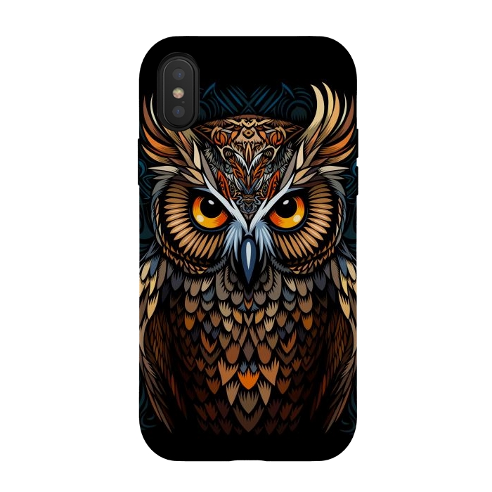 iPhone Xs / X StrongFit Owl Hoot by Alberto